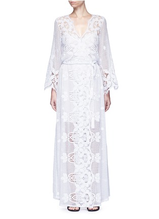 Main View - Click To Enlarge - MIGUELINA - 'Lucinda' scalloped lace maxi dress