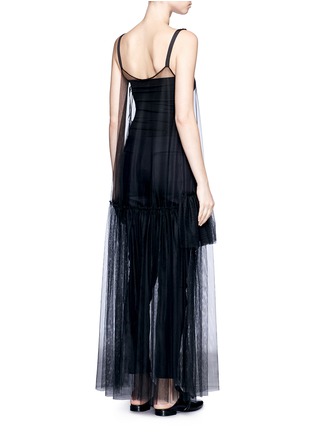 Back View - Click To Enlarge - STELLA MCCARTNEY - Asymmetric ruffle tulle maxi dress