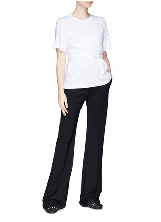 Figure View - Click To Enlarge - PROENZA SCHOULER - Tie mock corset T-shirt