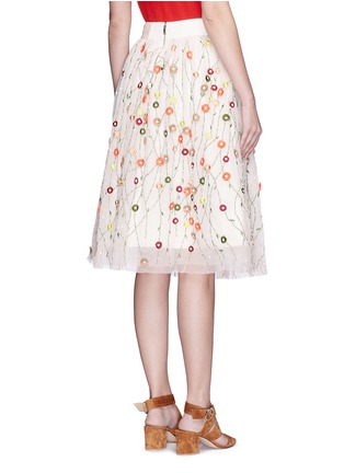 Back View - Click To Enlarge - ALICE & OLIVIA - 'Catrina' floral embellished tulle skirt