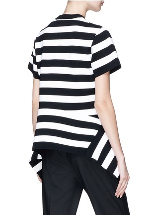 Back View - Click To Enlarge - PROENZA SCHOULER - Stripe flared knit top