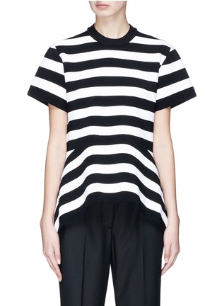 Main View - Click To Enlarge - PROENZA SCHOULER - Stripe flared knit top