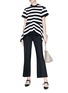 Figure View - Click To Enlarge - PROENZA SCHOULER - Stripe flared knit top