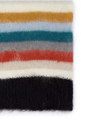 Detail View - Click To Enlarge - CHLOÉ - Stripe mohair-cashmere blend scarf
