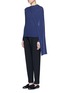 Front View - Click To Enlarge - THE ROW - 'Inga' drape neck rib knit wrap top