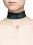 Figure View - Click To Enlarge - LANVIN - Foulard print tie neck silk scarf