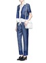 Figure View - Click To Enlarge - EQUIPMENT - 'Keira Tie Front' foulard dot print silk shirt