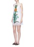 Figure View - Click To Enlarge - - - Pineapple embellished lattice embroidery dress