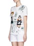 Front View - Click To Enlarge - - - Family appliqué Victorian Garden print T-shirt