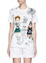 Main View - Click To Enlarge - - - Family appliqué Victorian Garden print T-shirt