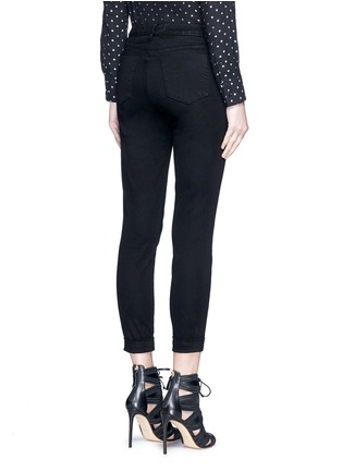 Back View - Click To Enlarge - J BRAND - 'Anja' luxe sateen cuffed skinny pants
