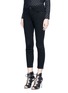 Front View - Click To Enlarge - J BRAND - 'Anja' luxe sateen cuffed skinny pants