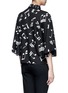Back View - Click To Enlarge - SAINT LAURENT - Musical note print bell sleeve shirt