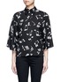 Main View - Click To Enlarge - SAINT LAURENT - Musical note print bell sleeve shirt