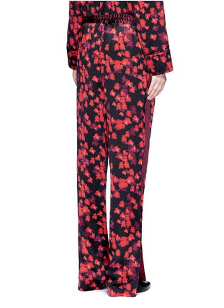 Back View - Click To Enlarge - GIVENCHY - Floral print silk satin pyjama pants