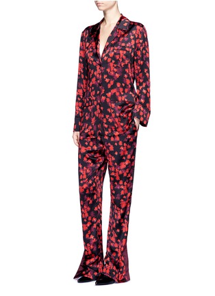 Figure View - Click To Enlarge - GIVENCHY - Floral print silk satin pyjama pants
