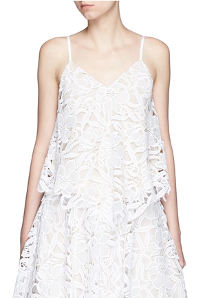 Main View - Click To Enlarge - ALICE & OLIVIA - 'Emmeline' floral lace tank top