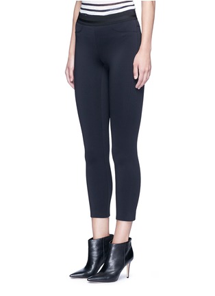 Front View - Click To Enlarge - J BRAND - 'Quin' ribbon waist cropped scuba leggings