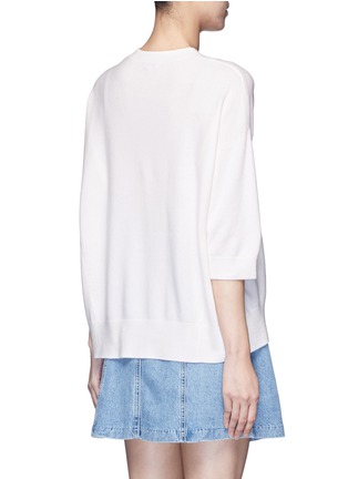 Back View - Click To Enlarge - VINCE - Three-quarter sleeve cashmere sweater