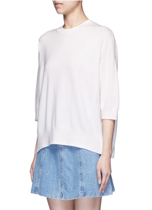 Front View - Click To Enlarge - VINCE - Three-quarter sleeve cashmere sweater