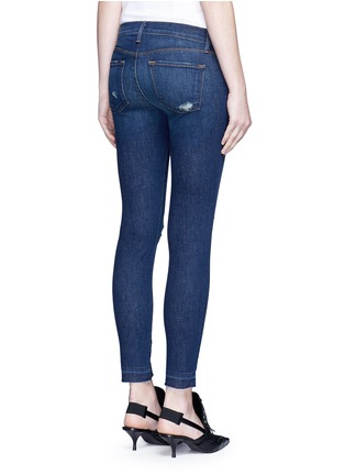 Back View - Click To Enlarge - J BRAND - 'Cropped Skinny' distressed jeans