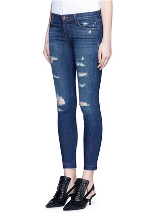 Front View - Click To Enlarge - J BRAND - 'Cropped Skinny' distressed jeans