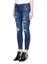 Front View - Click To Enlarge - J BRAND - 'Cropped Skinny' distressed jeans