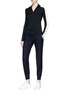 Figure View - Click To Enlarge - THEORY - Wide waist panel virgin wool blend sweatpants
