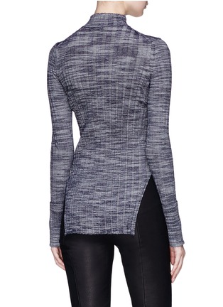 Back View - Click To Enlarge - THEORY - Mock neck rib knit sweater