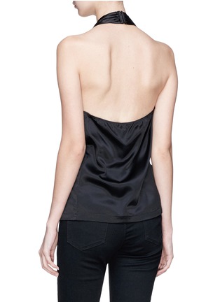 Back View - Click To Enlarge - THEORY - Halterneck silk satin top
