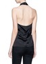 Back View - Click To Enlarge - THEORY - Halterneck silk satin top