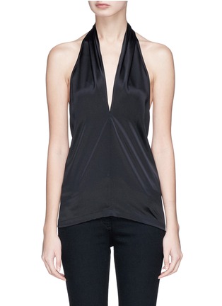 Main View - Click To Enlarge - THEORY - Halterneck silk satin top