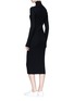 Back View - Click To Enlarge - THEORY - Mock neck rib knit dress