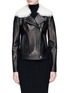 Main View - Click To Enlarge - THEORY - 'Pomono B' lambskin shearling collar leather jacket