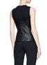 Back View - Click To Enlarge - THEORY - Jersey yoke leather tank top