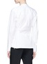 Back View - Click To Enlarge - THEORY - Lace-up side cotton poplin shirt