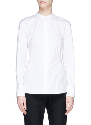 Main View - Click To Enlarge - THEORY - Lace-up side cotton poplin shirt