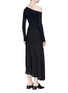 Back View - Click To Enlarge - THEORY - Knit panel one-shoulder silk maxi dress