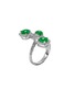 Figure View - Click To Enlarge - SAMUEL KUNG - Diamond jadeite 18k white gold vine ring