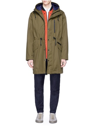 Main View - Click To Enlarge - PS PAUL SMITH - Two-in-one coat and bomber jacket