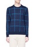 Main View - Click To Enlarge - PS PAUL SMITH - Windowpane check Merino wool-cotton sweater