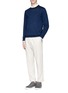 Figure View - Click To Enlarge - PS PAUL SMITH - Contrast collar Merino wool blend sweater