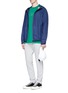 Figure View - Click To Enlarge - PS PAUL SMITH - Contrast placket ripstop zip hoodie