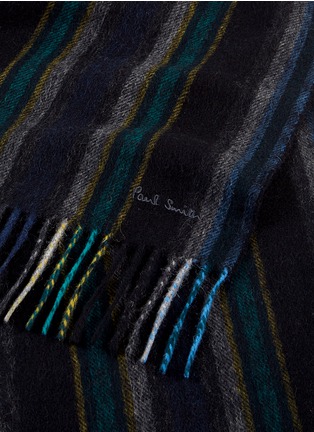 Detail View - Click To Enlarge - PAUL SMITH - Stripe lambswool scarf