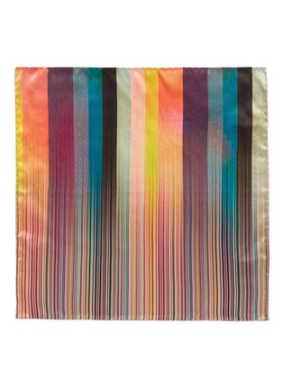 Detail View - Click To Enlarge - PAUL SMITH - 'Mixed Stripe' silk pocket square