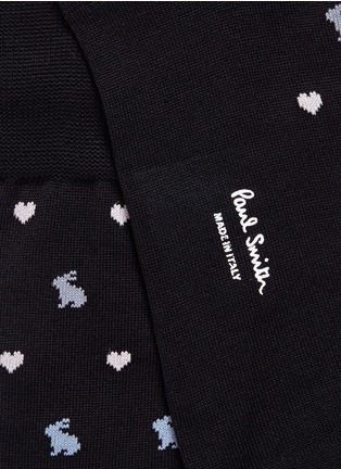 Detail View - Click To Enlarge - PAUL SMITH - Bunny heart intarsia socks