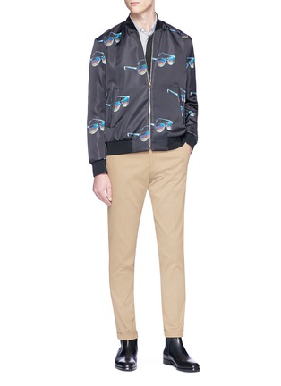 Figure View - Click To Enlarge - PAUL SMITH - Sunglasses print satin bomber jacket