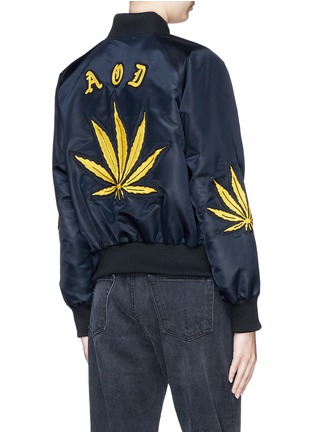 Back View - Click To Enlarge - ADAPTATION - Graphic appliqué bomber jacket