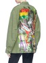 Back View - Click To Enlarge - ADAPTATION - 'Surplus' graffiti print canvas field jacket