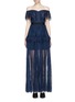 Main View - Click To Enlarge - SELF-PORTRAIT - Floral guipure lace off-shoulder maxi dress